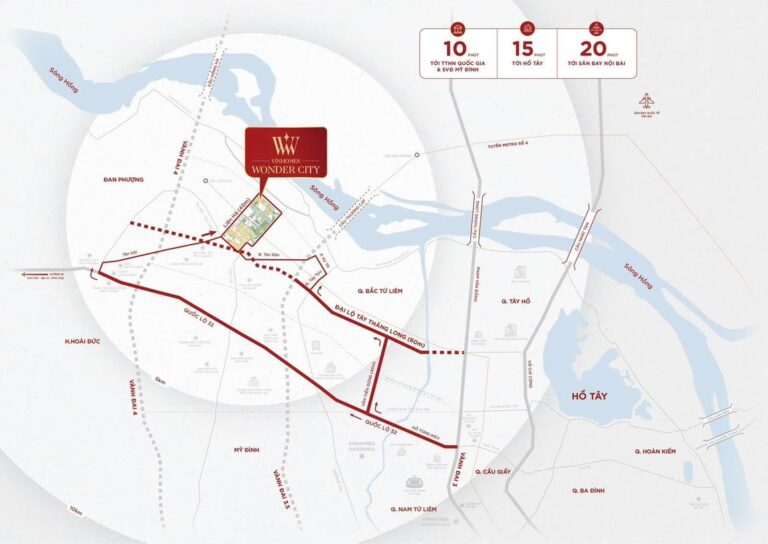 vị trí Vinhomes Wonder city - Vinhomes Đan Phượng