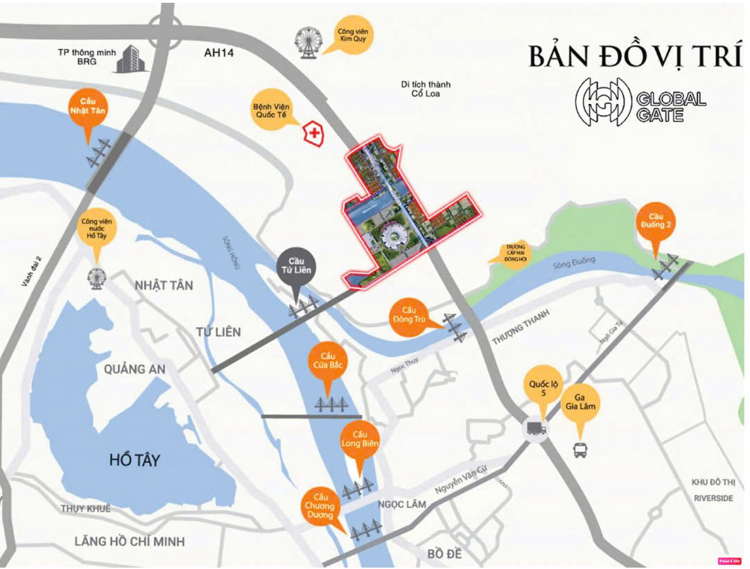 bản đồ Vinhomes Cổ Loa