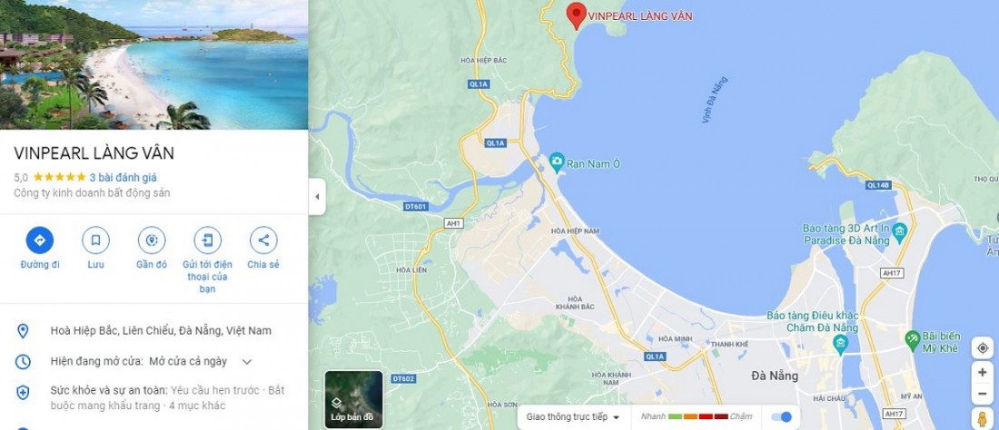 Chỉ ít phút di chuyển từ dự án  Vinhomes Làng Vân Đà Nẵng - Vinpearl Haven Bay có thể tới được nhiều địa điểm quan trọng