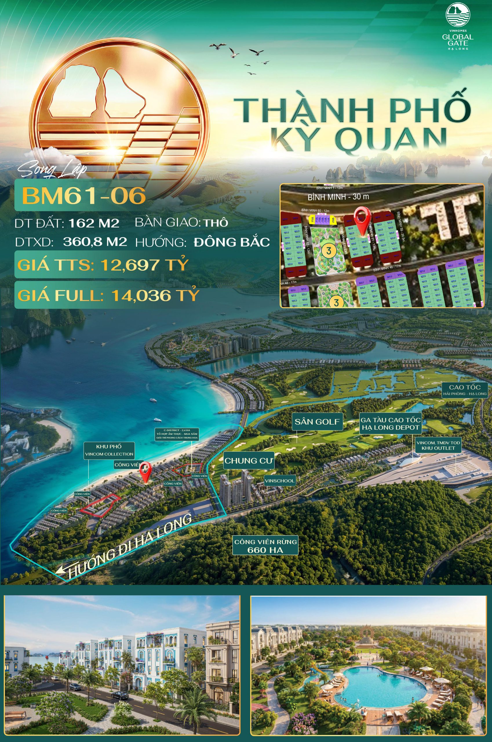 Giá bán Vinhomes Hạ Long Xanh