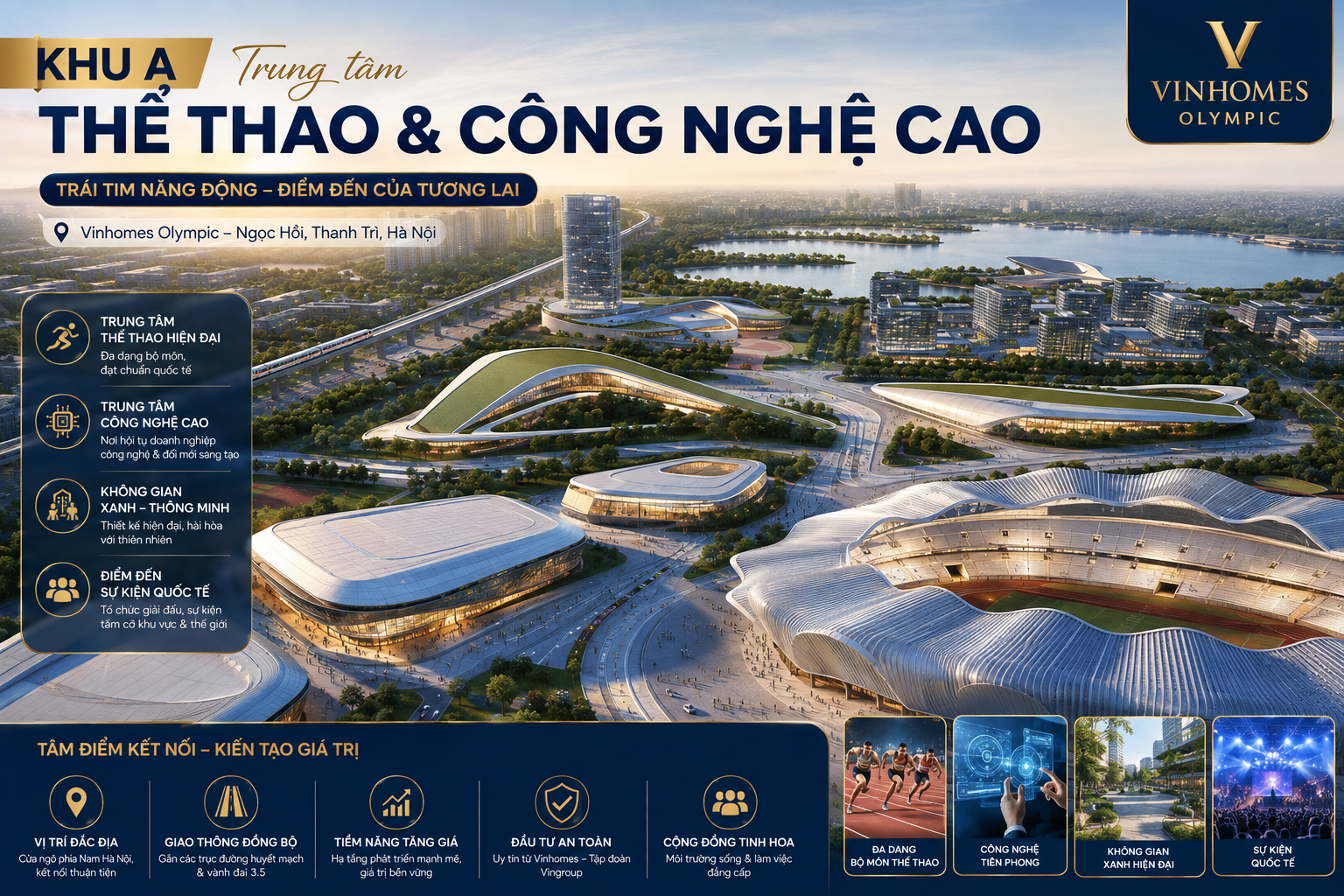 Khu A - Trung tâm Thể thao và Công nghệ cao