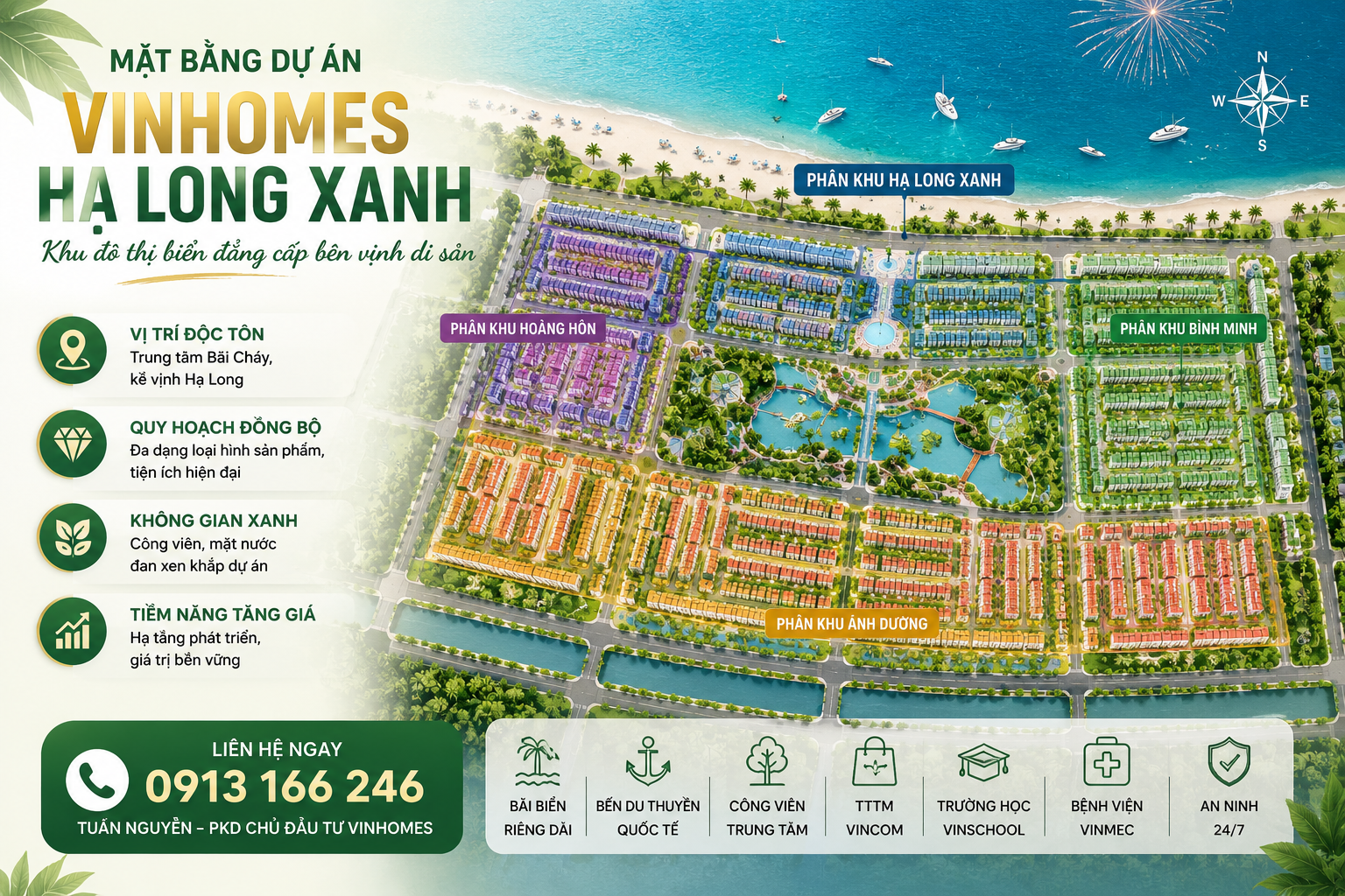 Mặt bằng dự án Vinhomes Hạ Long Xanh 2026