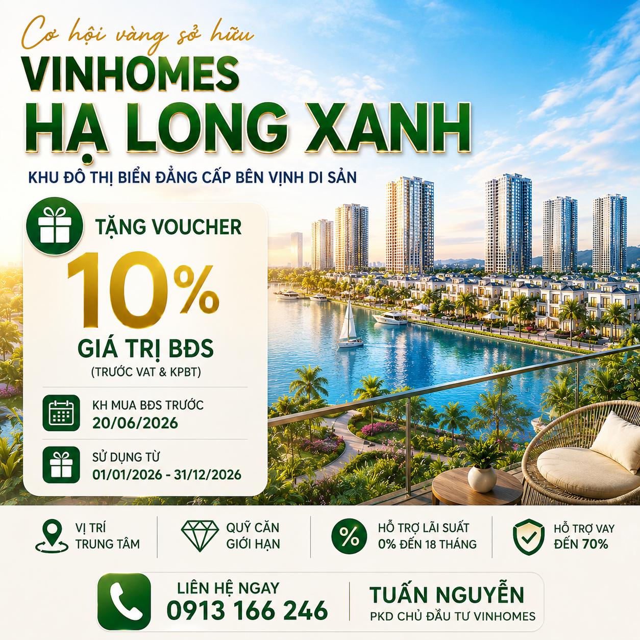 chính sách bán hàng Vinhomes Hạ Long Xanh 2026