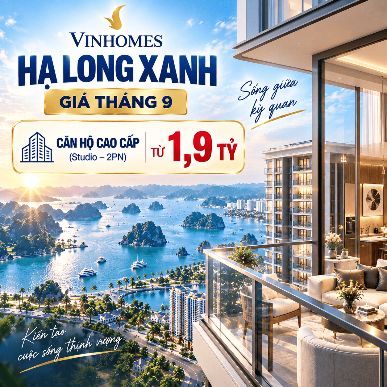 căn hộ 1,9 tỷ Hạ Long Xanh 