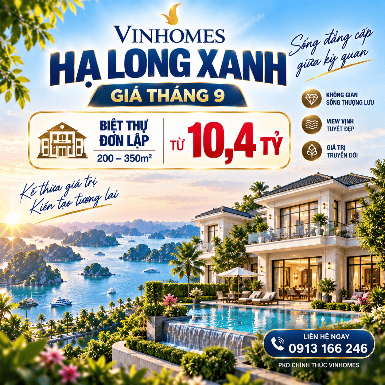 Đơn lập Giá Tháng 9 Vinhomes Hạ Long Xanh