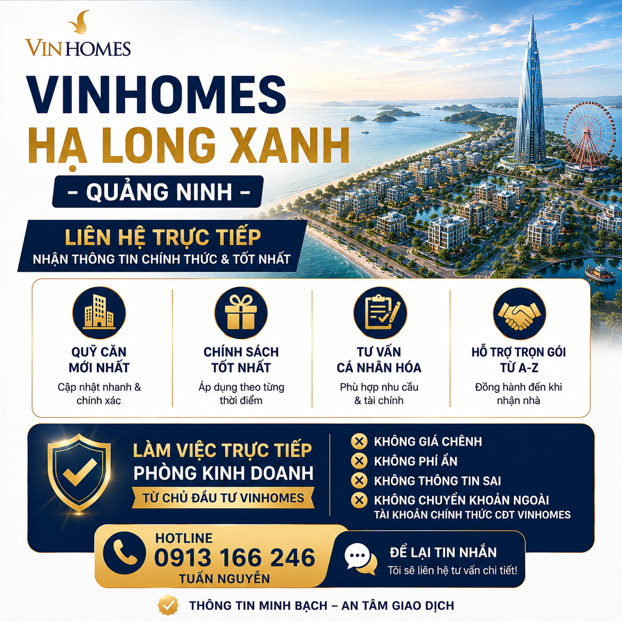 Cam kết Vinhomes Hạ Long Xanh
